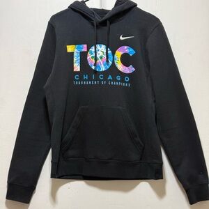 Nike Black TOC Chicago Champions Hoodie with Multicolor Logo Sz M